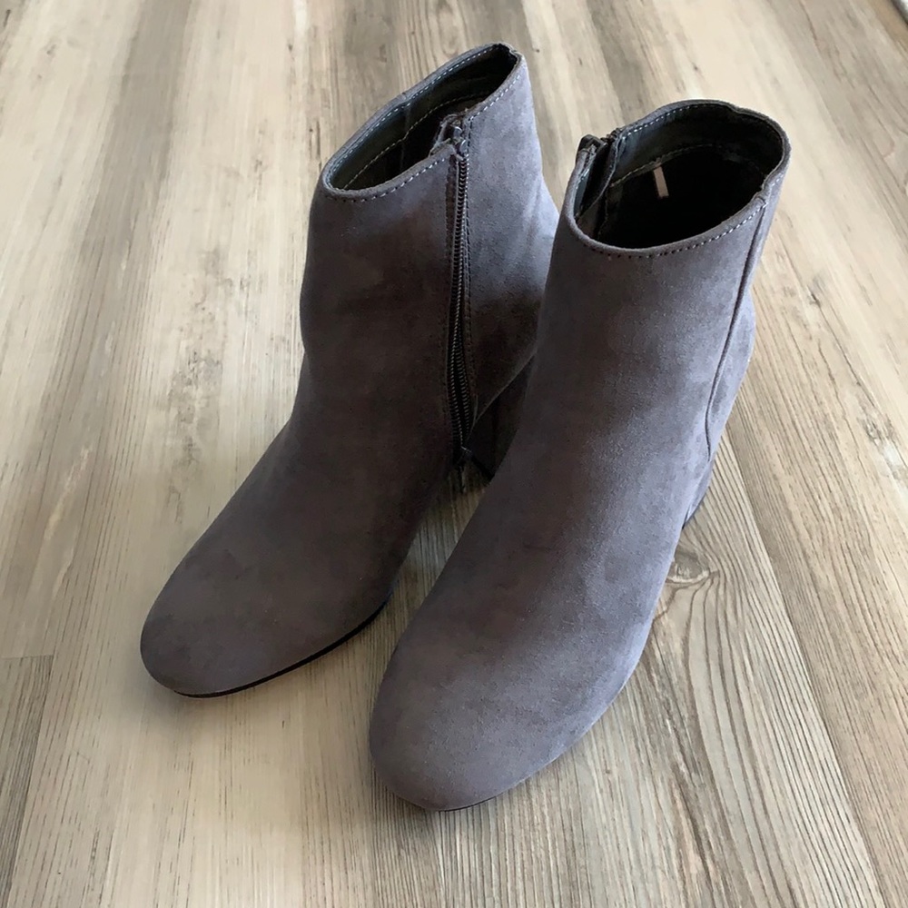 Express Gray Suede Boots size 7